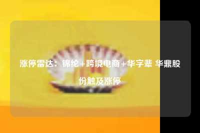 涨停雷达：锦纶 跨境电商 华字辈 华鼎股份触及涨停